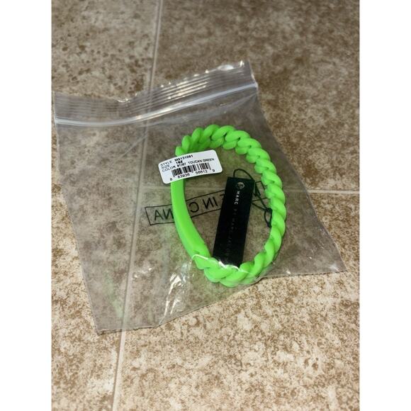 Marc By Marc Jacobs Toucan Green Braided Silicone Rubber Bracelet - Picture 8 of 8